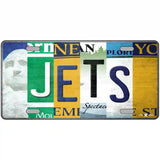 Jets Strip Art Novelty Metal License Plate Tag 24" x 12" (LLP)