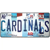 Cardinals Strip Art Baseball Novelty Metal License Plate Tag 24" x 12" (LLP)