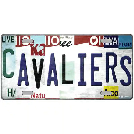 Cavaliers Strip Art Novelty Metal License Plate Tag 24" x 12" (LLP)