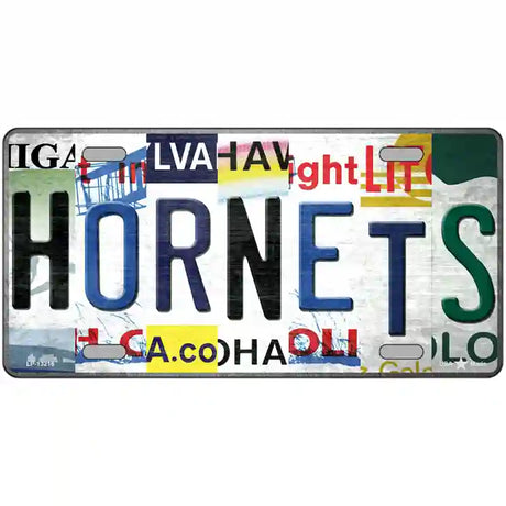 Hornets Strip Art Novelty Metal License Plate Tag 24" x 12" (LLP)