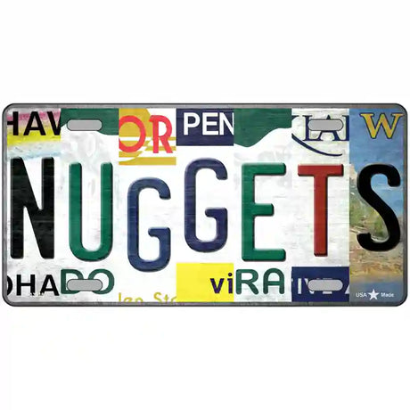 Nuggets Strip Art Novelty Metal License Plate Tag 24" x 12" (LLP)