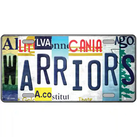 Warriors Strip Art Novelty Metal License Plate Tag 24" x 12" (LLP)