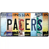 Pacers Strip Art Novelty Metal License Plate Tag 24" x 12" (LLP)