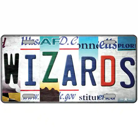 Wizards Strip Art Novelty Metal License Plate Tag 24" x 12" (LLP)