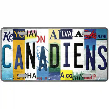 Canadiens Strip Art Novelty Metal License Plate Tag 24" x 12" (LLP)