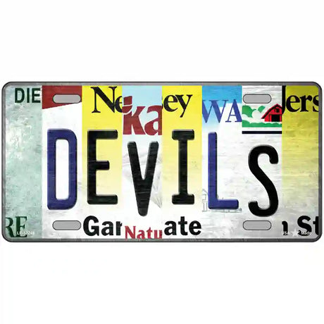 Devils Strip Art Novelty Metal License Plate Tag 24" x 12" (LLP)