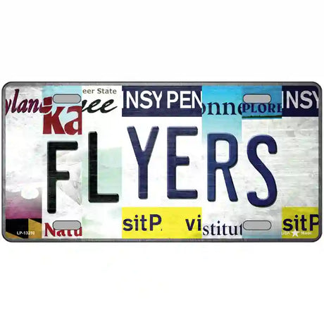 Flyers Strip Art Novelty Metal License Plate Tag 24" x 12" (LLP)