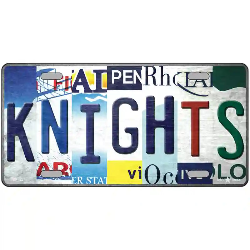 Golden Knights Strip Art Novelty Metal License Plate Tag 24" x 12" (LLP)