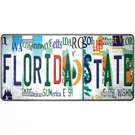 Florida State Strip Art Novelty Metal License Plate Tag 24" x 12" (LLP)