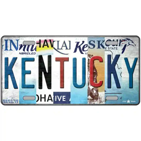 Kentucky Strip Art Novelty Metal License Plate Tag 24" x 12" (LLP)