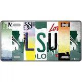 LSU Strip Art Novelty Metal License Plate Tag 24" x 12" (LLP)