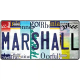 Marshall Strip Art Novelty Metal License Plate Tag 24" x 12" (LLP)