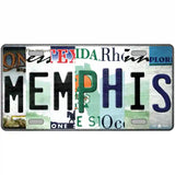 Memphis Strip Art Novelty Metal License Plate Tag 24" x 12" (LLP)