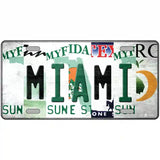 Miami Strip Art Novelty Metal License Plate Tag 24" x 12" (LLP)