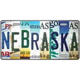 Nebraska Strip Art Novelty Metal License Plate Tag 24" x 12" (LLP)