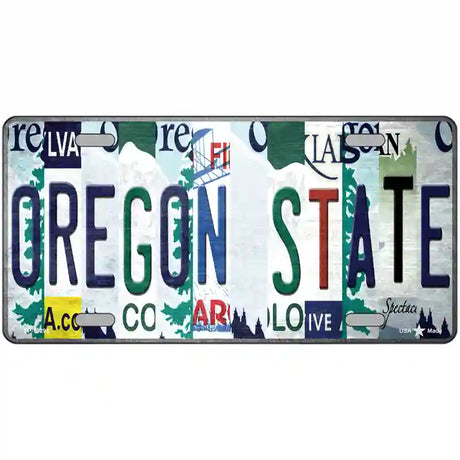 Oregon State Strip Art Novelty Metal License Plate Tag 24" x 12" (LLP)