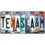 Texas A&M Strip Art Novelty Metal License Plate Tag 24" x 12" (LLP)