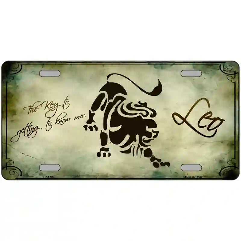 Leo Zodiac Novelty Metal License Plate 24" x 12" (LLP)