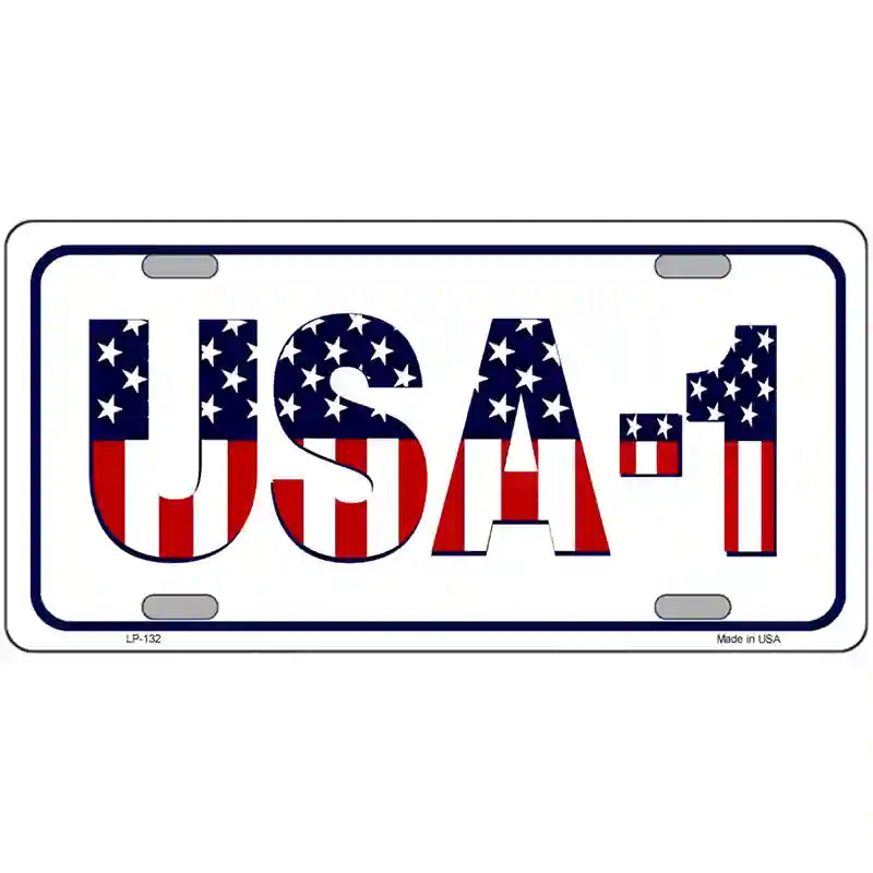 USA 1 Novelty Metal License Plate 24" x 12" (LLP)