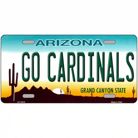 Go Cardinals Novelty Metal License Plate Tag 24" x 12" (LLP)