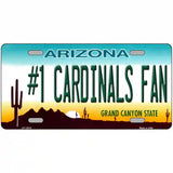 Number 1 Cardinals Fan Novelty Metal License Plate Tag 24" x 12" (LLP)