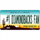 Number 1 Diamondbacks Fan Novelty Metal License Plate Tag 24" x 12" (LLP)