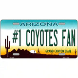 Number 1 Coyotes Fan Novelty Metal License Plate Tag 24" x 12" (LLP)