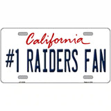 Number 1 Raiders Fan Novelty Metal License Plate Tag 24" x 12" (LLP)