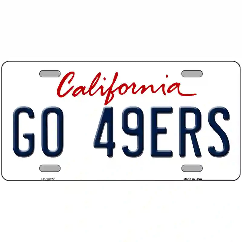 Go 49ers Novelty Metal License Plate Tag 24" x 12" (LLP)