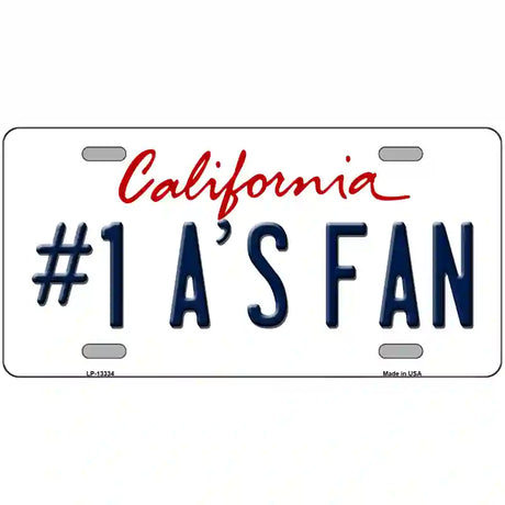 Number 1 Athletics Fan Novelty Metal License Plate Tag 24" x 12" (LLP)