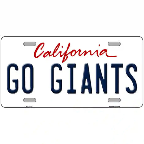 Go Giants Novelty Metal License Plate Tag 24" x 12" (LLP)