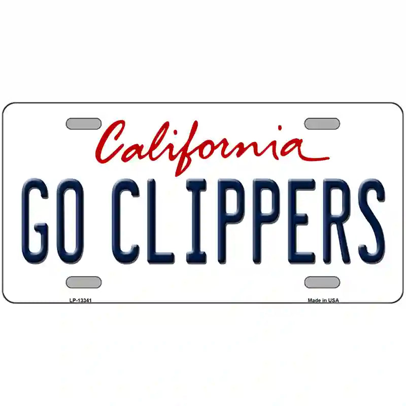 Go Clippers Novelty Metal License Plate Tag 24" x 12" (LLP)