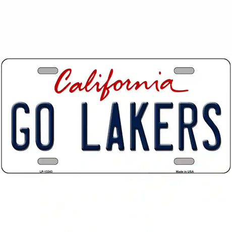 Go Lakers Novelty Metal License Plate Tag 24" x 12" (LLP)