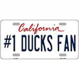 Number 1 Ducks Fan Novelty Metal License Plate Tag 24" x 12" (LLP)