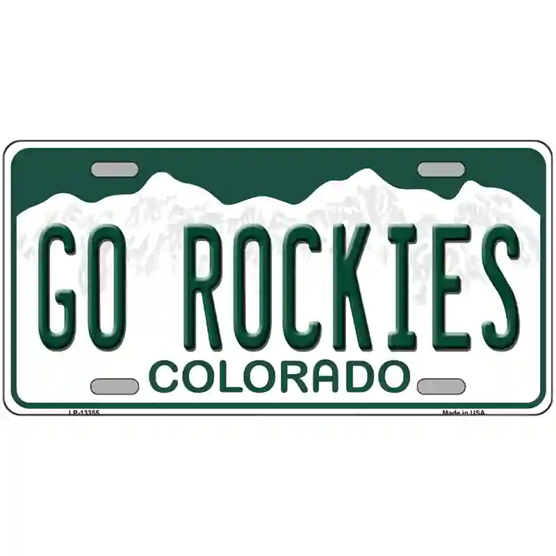 Go Rockies Novelty Metal License Plate Tag 24" x 12" (LLP)