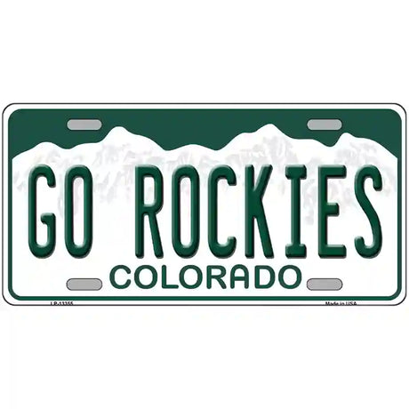 Go Rockies Novelty Metal License Plate Tag 24" x 12" (LLP)