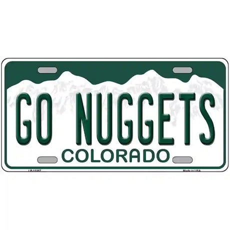 Go Nuggets Novelty Metal License Plate Tag 24" x 12" (LLP)