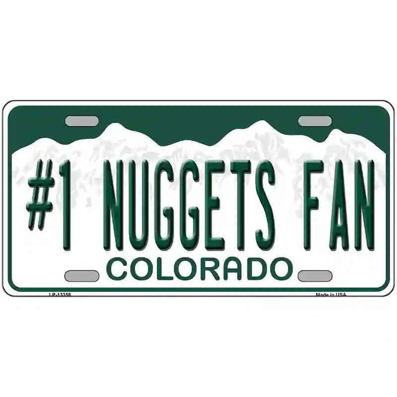 Number 1 Nuggets Fan Novelty Metal License Plate Tag 24" x 12" (LLP)