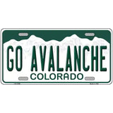 Go Avalanche Novelty Metal License Plate Tag 24" x 12" (LLP)