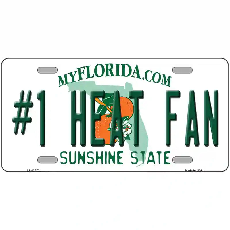 Number 1 Heat Fan Novelty Metal License Plate Tag 24" x 12" (LLP)