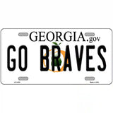 Go Braves Novelty Metal License Plate Tag 24" x 12" (LLP)