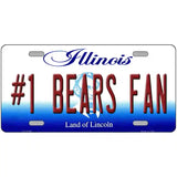 Number 1 Bears Fan Novelty Metal License Plate Tag 24" x 12" (LLP)