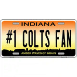 Number 1 Colts Fan Novelty Metal License Plate Tag 24" x 12" (LLP)