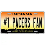 Number 1 Pacers Fan Novelty Metal License Plate Tag 24" x 12" (LLP)