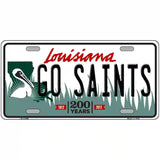 Go Saints Novelty Metal License Plate Tag 24" x 12" (LLP)