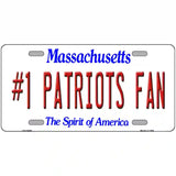 Number 1 Patriots Fan Novelty Metal License Plate Tag 24" x 12" (LLP)