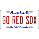 Go Red Sox Novelty Metal License Plate Tag 24" x 12" (LLP)