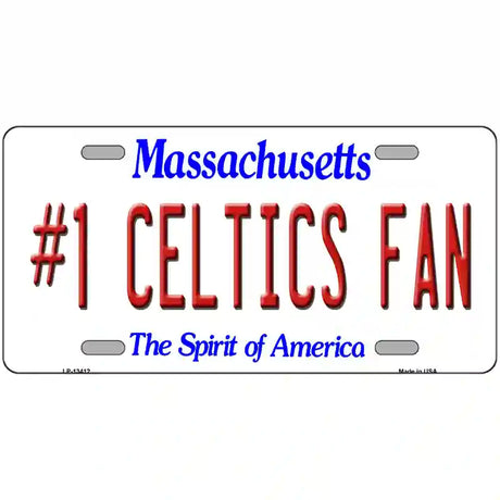 Number 1 Celtics Fan Novelty Metal License Plate Tag 24" x 12" (LLP)