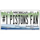 Number 1 Pistons Fan Novelty Metal License Plate Tag 24" x 12" (LLP)