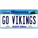 Go Vikings Novelty Metal License Plate Tag 24" x 12" (LLP)